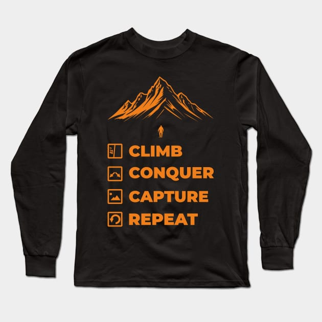 Climb Repeat Long Sleeve T-Shirt by aceofspace